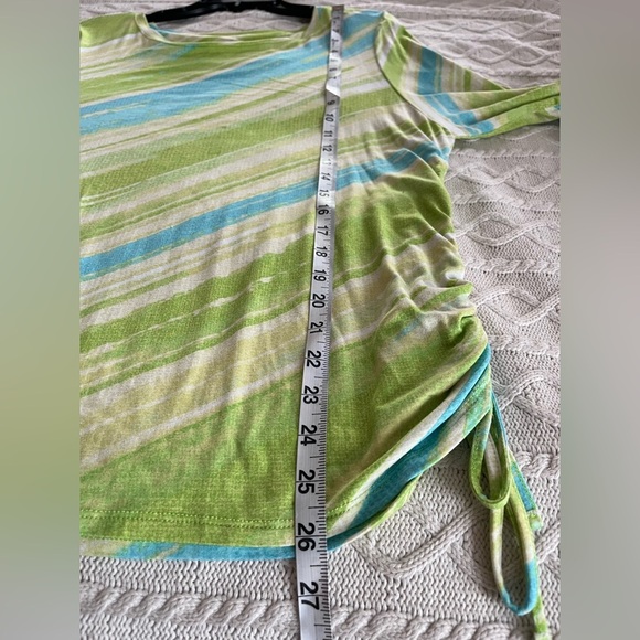 Ruby Rd. Favorites Lime Green & Turquoise Rayon Summer Blouse Women’s XL - Picture 8 of 11